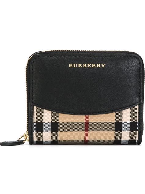 burberry small check wallet|Burberry wallet women.